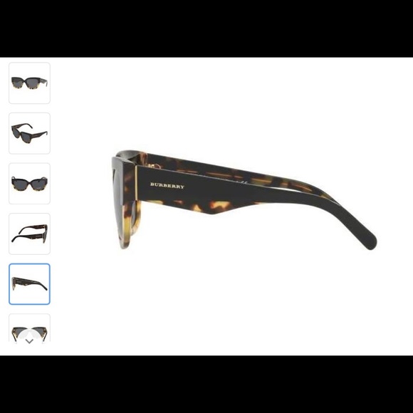 BURBERRY CLASSIC SQUARE SHAPE WITH A BLACK ON TOP OF HAVANA SUNGLASSES - Picture 8 of 16